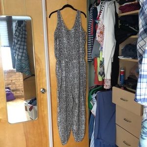 Tart light snakeskin print sleeveless jumpsuit